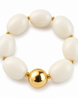 ZAG BIJOUX - BRACELET MAILLE OVALES ACÉTATE BEIGE - NEW MODEL HIVER 2026