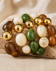 ZAG BIJOUX - BRACELET MAILLE OVALES ACÉTATE BEIGE - NEW MODEL HIVER 2026