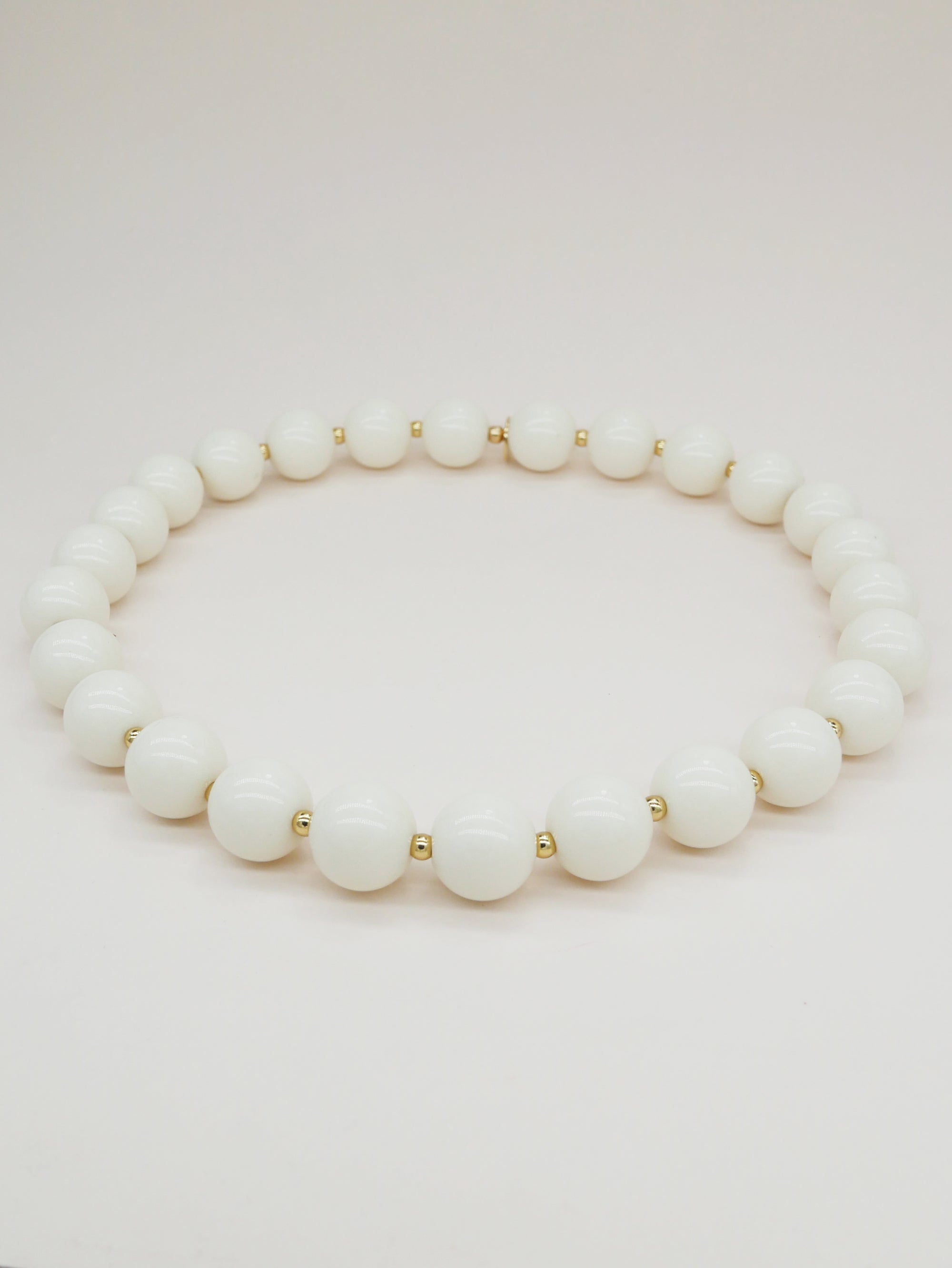SCRUNCHIE IS BACK - BICHOU collier perles nacrées en forme de mûres taille L - Chouchou 2 en 1 - Made in France