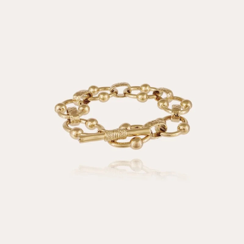 GAS BIJOUX - Bracelet rivage métal doré à l'or fin