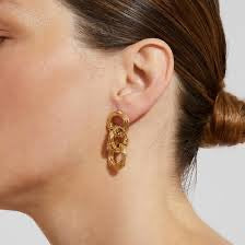 GAS BIJOUX - Boucles d'oreilles Maille Ariane dorées métal doré à l'or fin
