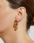 GAS BIJOUX - Boucles d'oreilles Maille Ariane dorées métal doré à l'or fin