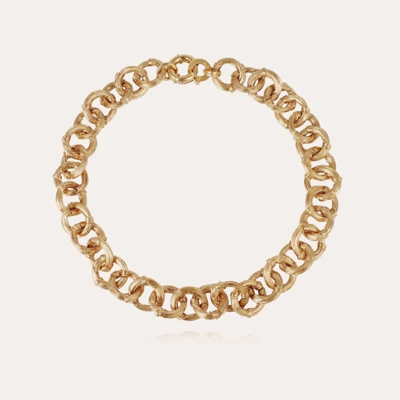 GAS BIJOUX - Collier Maille Ariane doré métal doré à l'or fin