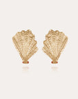 GAS BIJOUX - Boucles d'oreilles Shell clips dorées métal doré à l'or fin