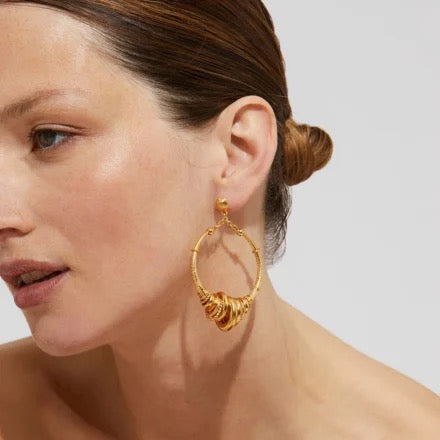 GAS BIJOUX - Boucles d'oreilles Maranzana dorées métal doré à l'or fin