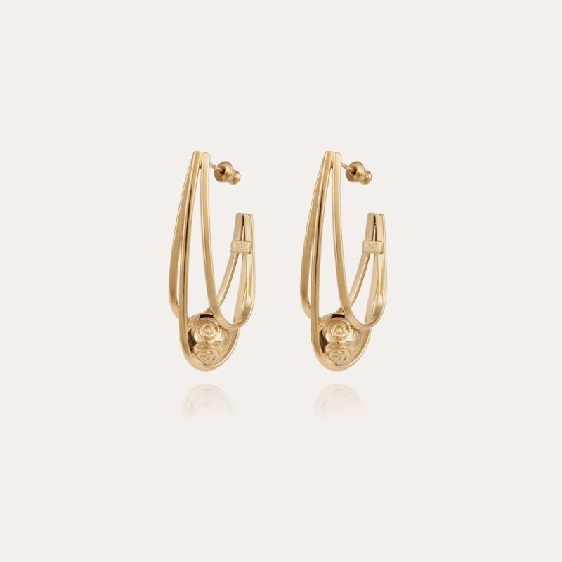GAS BIJOUX - Boucles d'oreilles Jupi dorées à l'or fin
