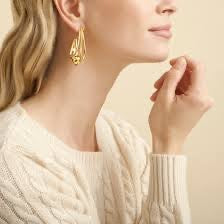 GAS BIJOUX - Boucles d'oreilles Jupi dorées à l'or fin