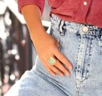 GAS BIJOUX - Bague Arty dorée turquoise doré à l'or fin