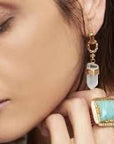 GAS BIJOUX - Bague Arty dorée turquoise doré à l'or fin