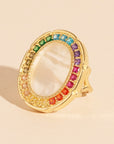 BE MAAD - Bague thème Baguera nacre blanche taille 56