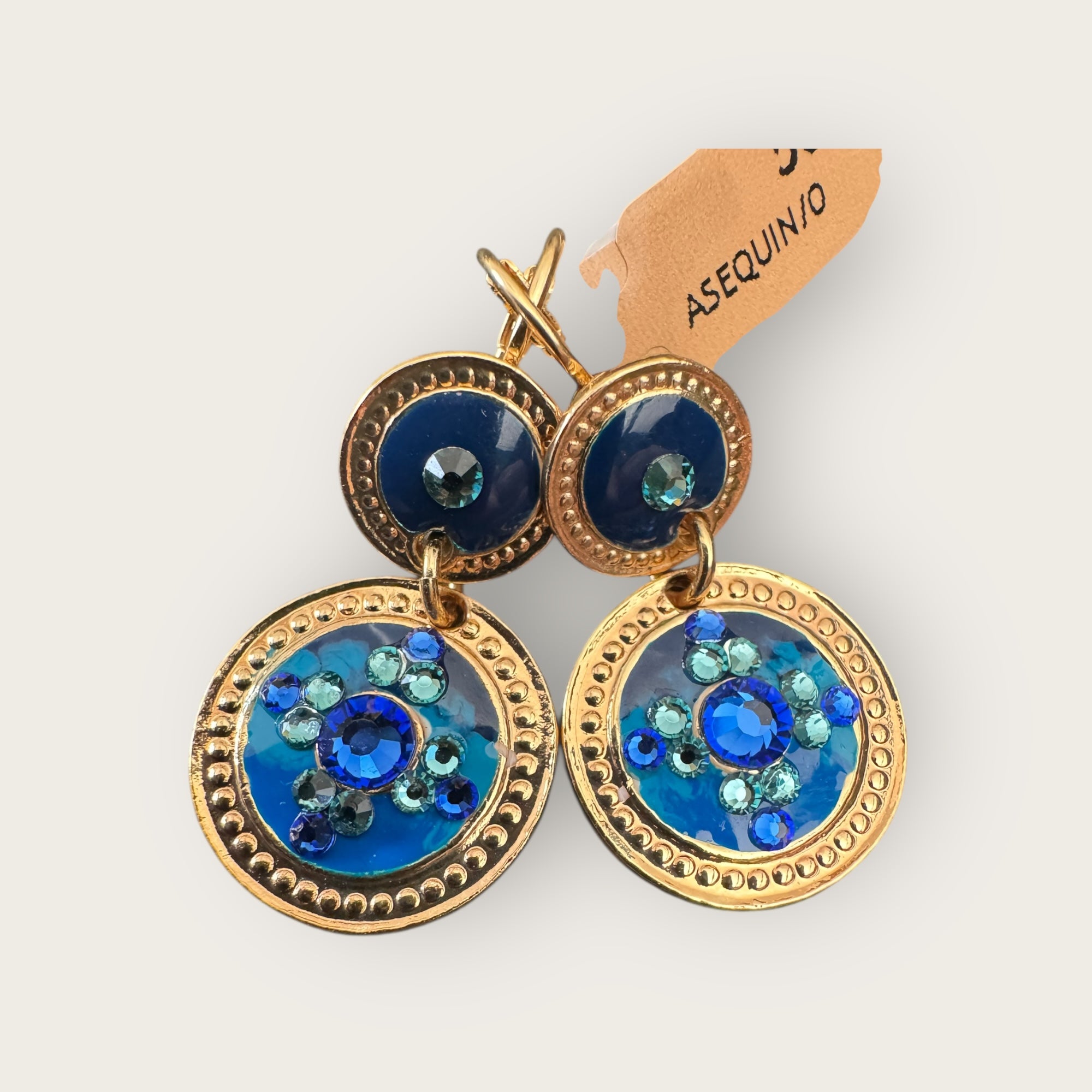 GAS BIJOUX - Boucles d'oreilles SEQUIN dorées à l'or fin -