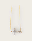 Mademoiselle OUPS - Collier CORPUS CRAZY - Grande croix émaillée horizontale - ARGENTÉ