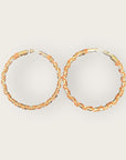 GAS BIJOUX - Boucles d'oreilles MAORI grand modèle doré à l'or fin et osier