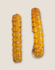 GAS BIJOUX -Boucles d’oreilles créoles LYRE dorées à l’or fin - Jaune