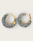 GAS BIJOUX - Boucles d’oreilles IZZIA petit modèle dorées à l’or fin - Bleues et vertes