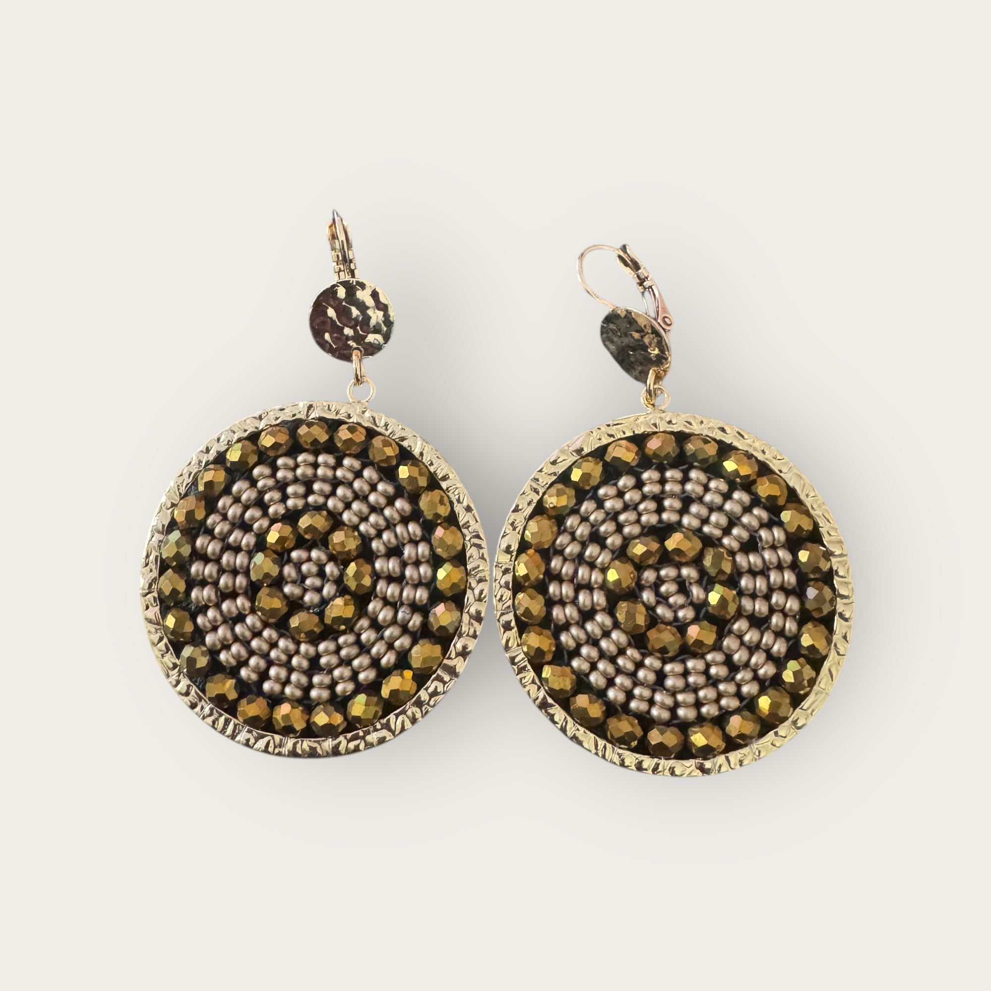 SANTIBE - Boucles d'oreilles SOLENE - Champagne - Préciser tiges droites ou clips