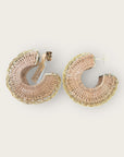 GAS BIJOUX - Boucles d’oreilles créoles CROCUS osier et fils doré à l’or fin