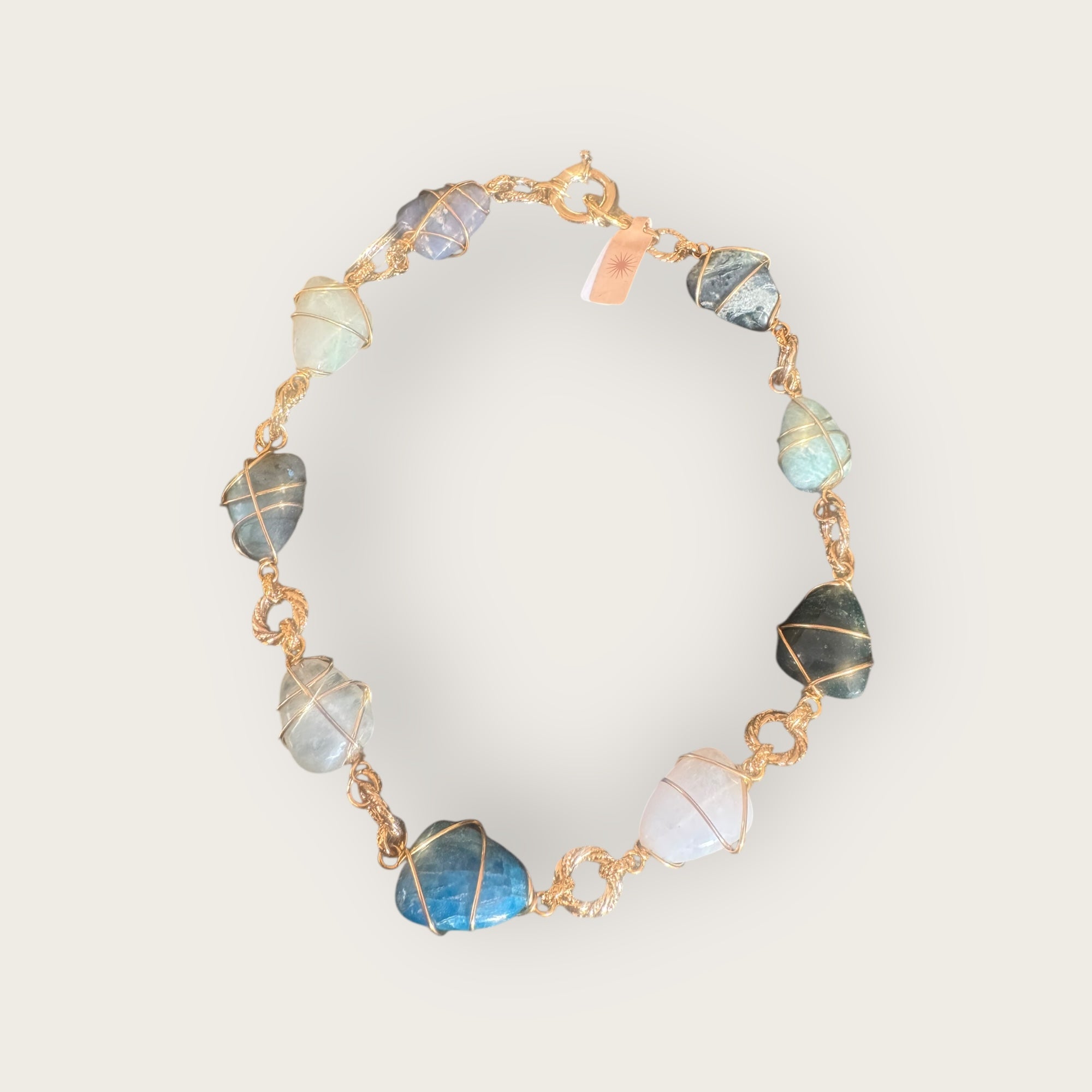GAS BIJOUX - Collier RAINBOW multi bleu GM