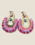 GAS BIJOUX - Boucles d'oreilles FORTALEZA dorées à l'or Fin - Tons de roses