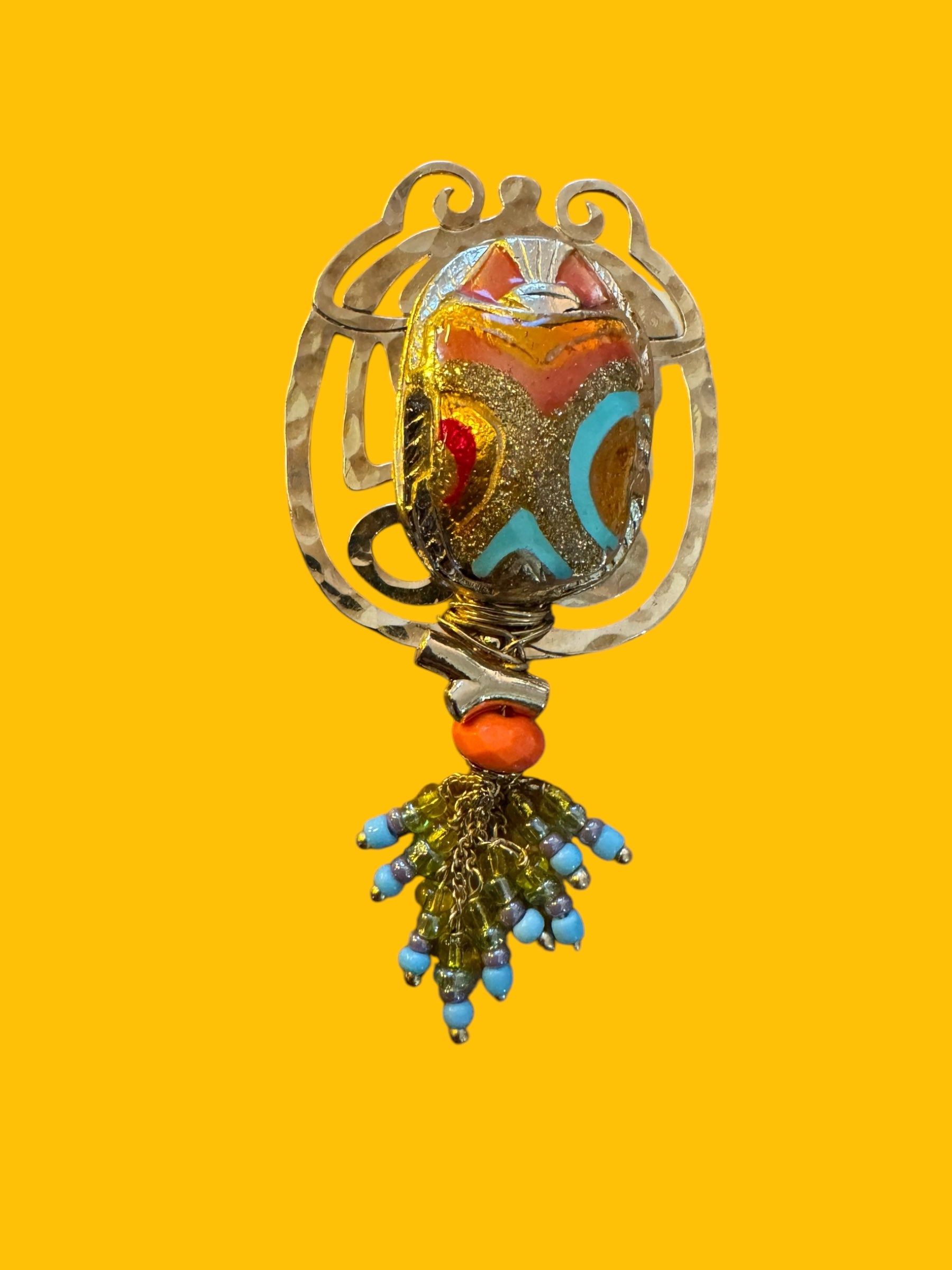 GAS BIJOUX - Broche SCARABEE AJOUREE - PIECE RARE