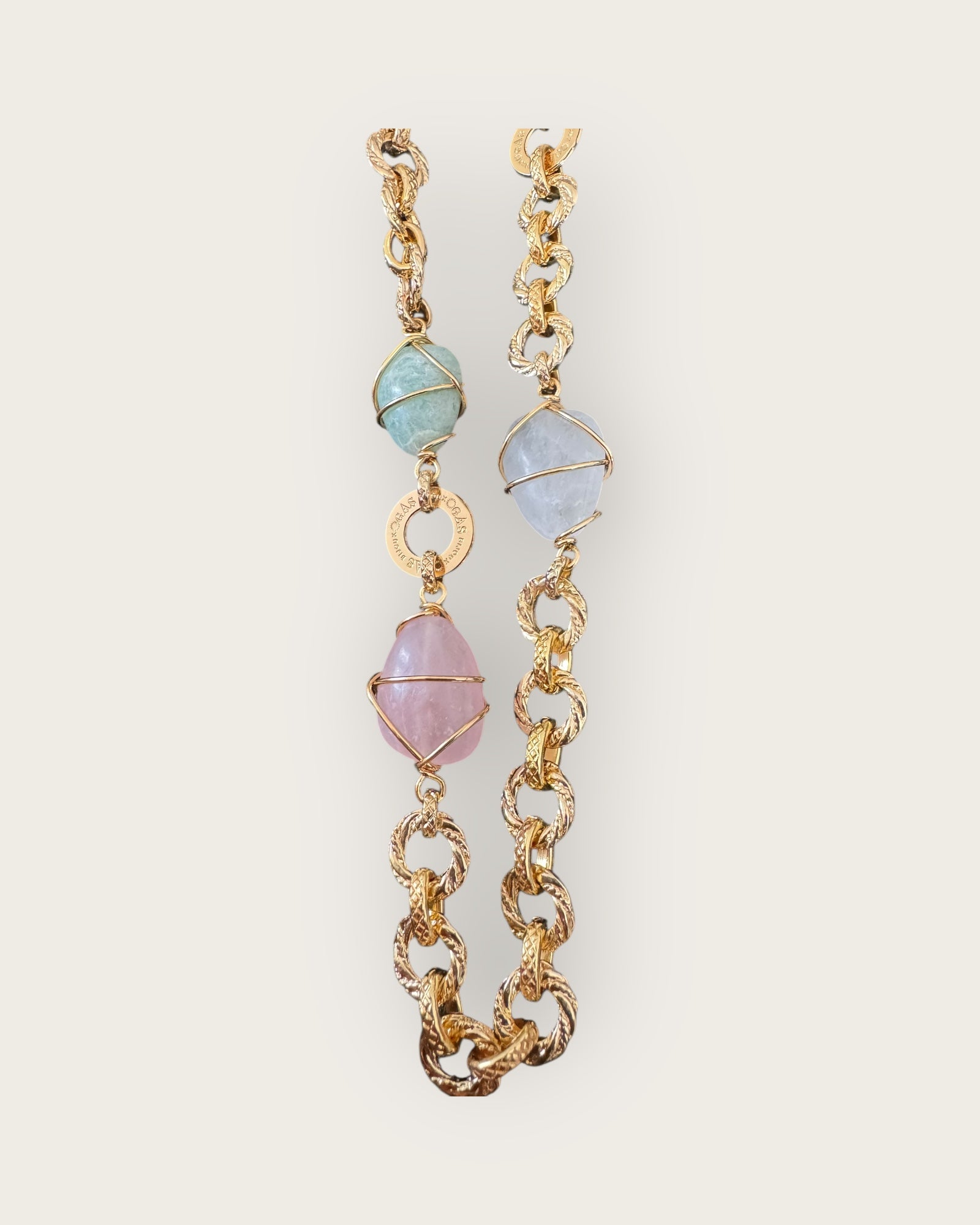 GAS BIJOUX - Sautoir RAINBOW MULTICOLORE doré à l'or fin