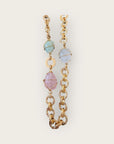 GAS BIJOUX - Sautoir RAINBOW MULTICOLORE doré à l'or fin