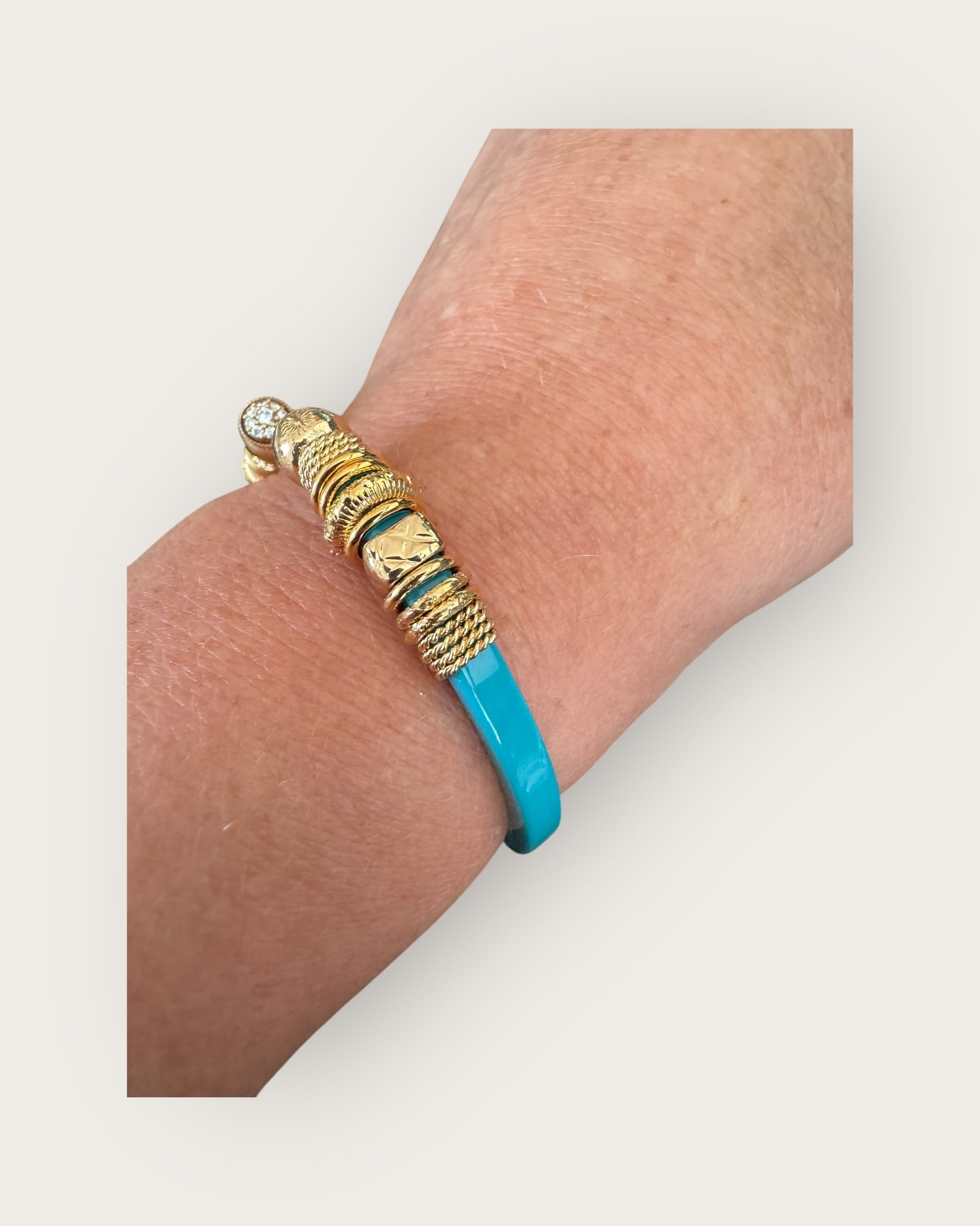 GAS BIJOUX - Bracelet SARI BIS STRASS doré à l'or fin - Taille 1