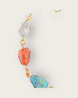 GAS BIJOUX - Collier RAINBOW multi grand modèle doré à l'or fin