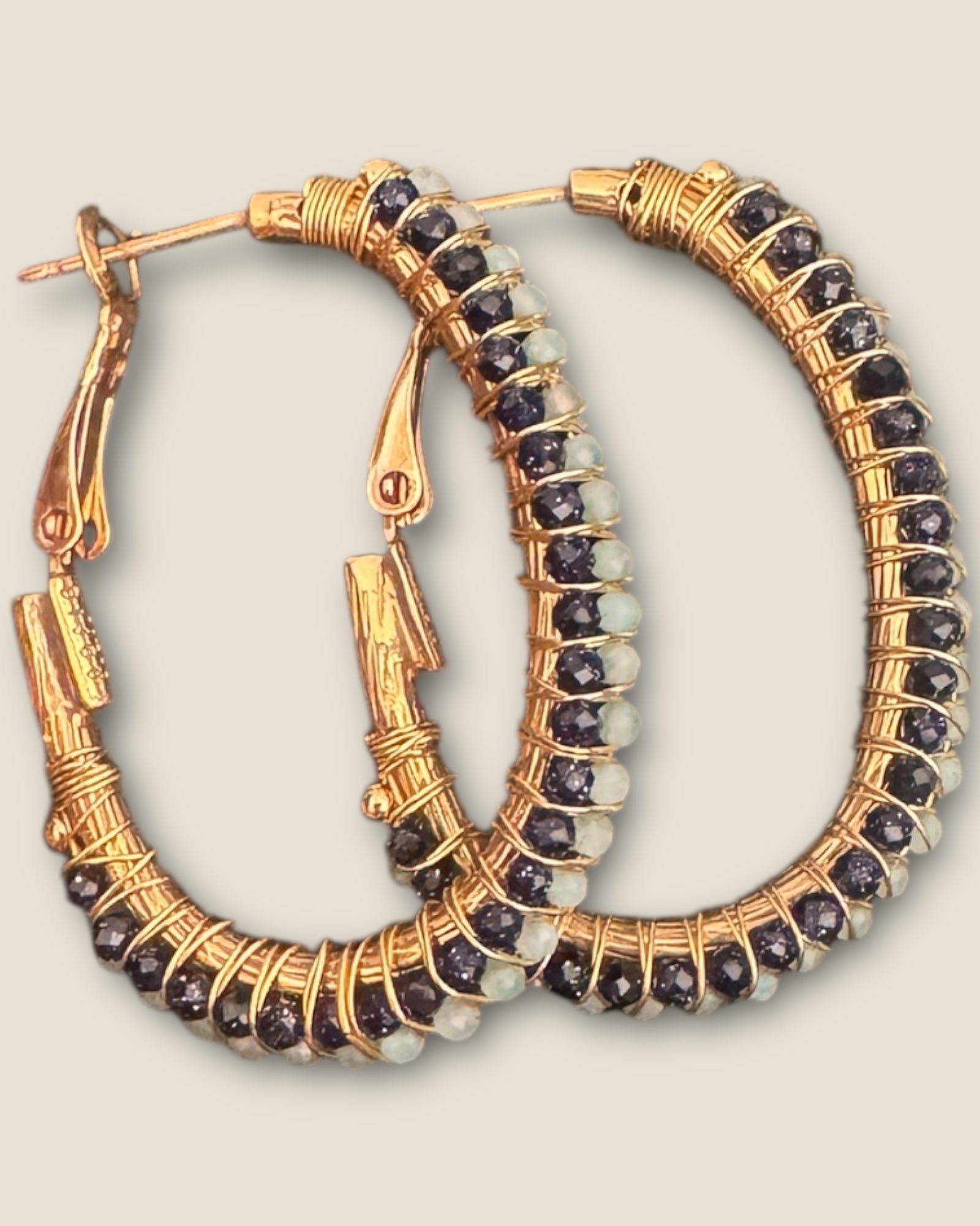 GAS BIJOUX - Boucles d'oreilles créoles LYRE grand modèle dorées à l'or fin