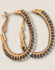 GAS BIJOUX - Boucles d'oreilles créoles LYRE grand modèle dorées à l'or fin
