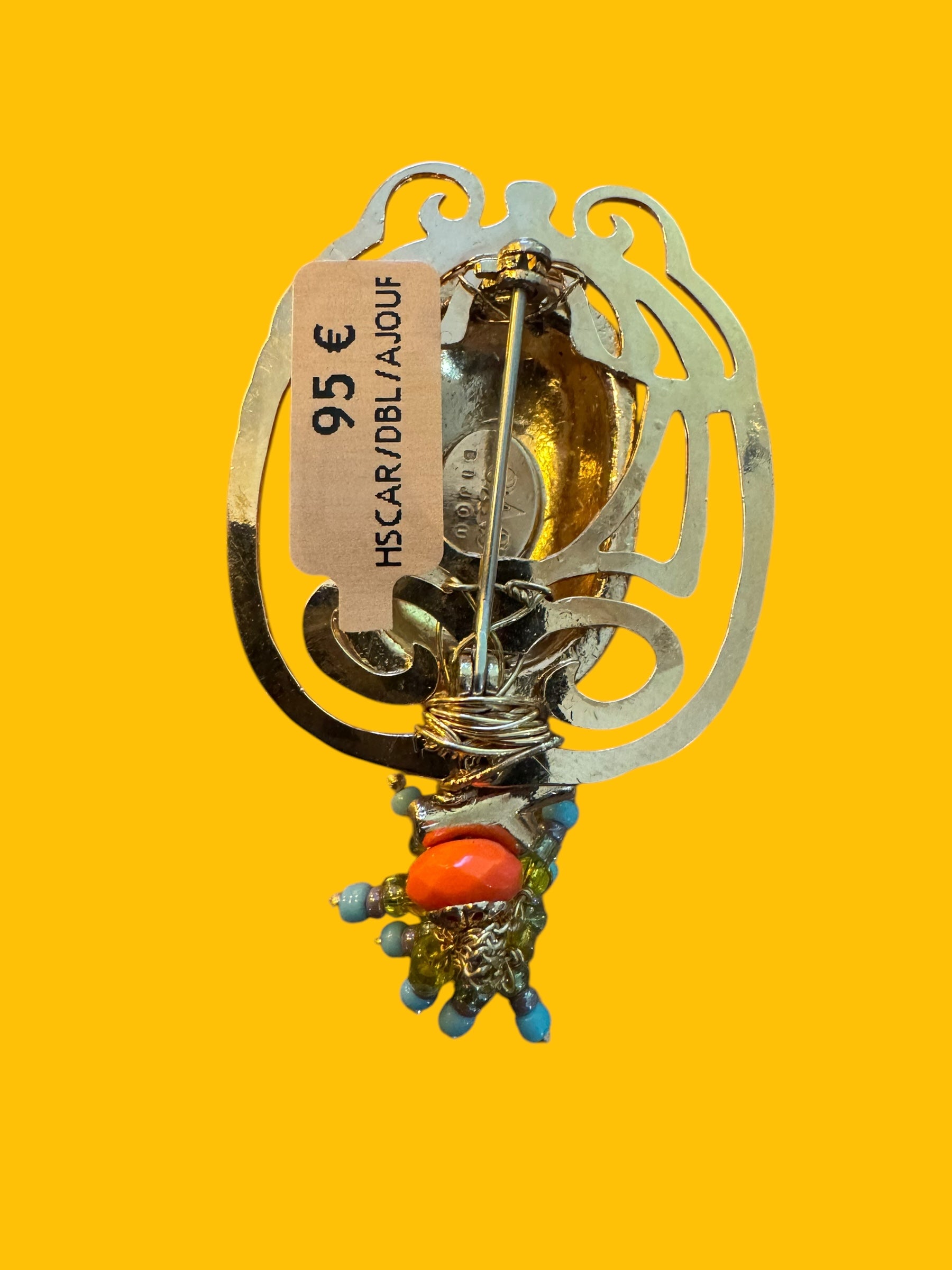 GAS BIJOUX - Broche SCARABEE AJOUREE - PIECE RARE