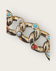 GAS BIJOUX - Bracelet MITSI doré - Cornaline, perle d'eau douce et turquoise - Taille 1