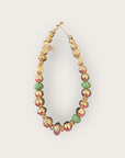 GAS BIJOUX - Collier PALAZZO doré à l’or fin - Vert