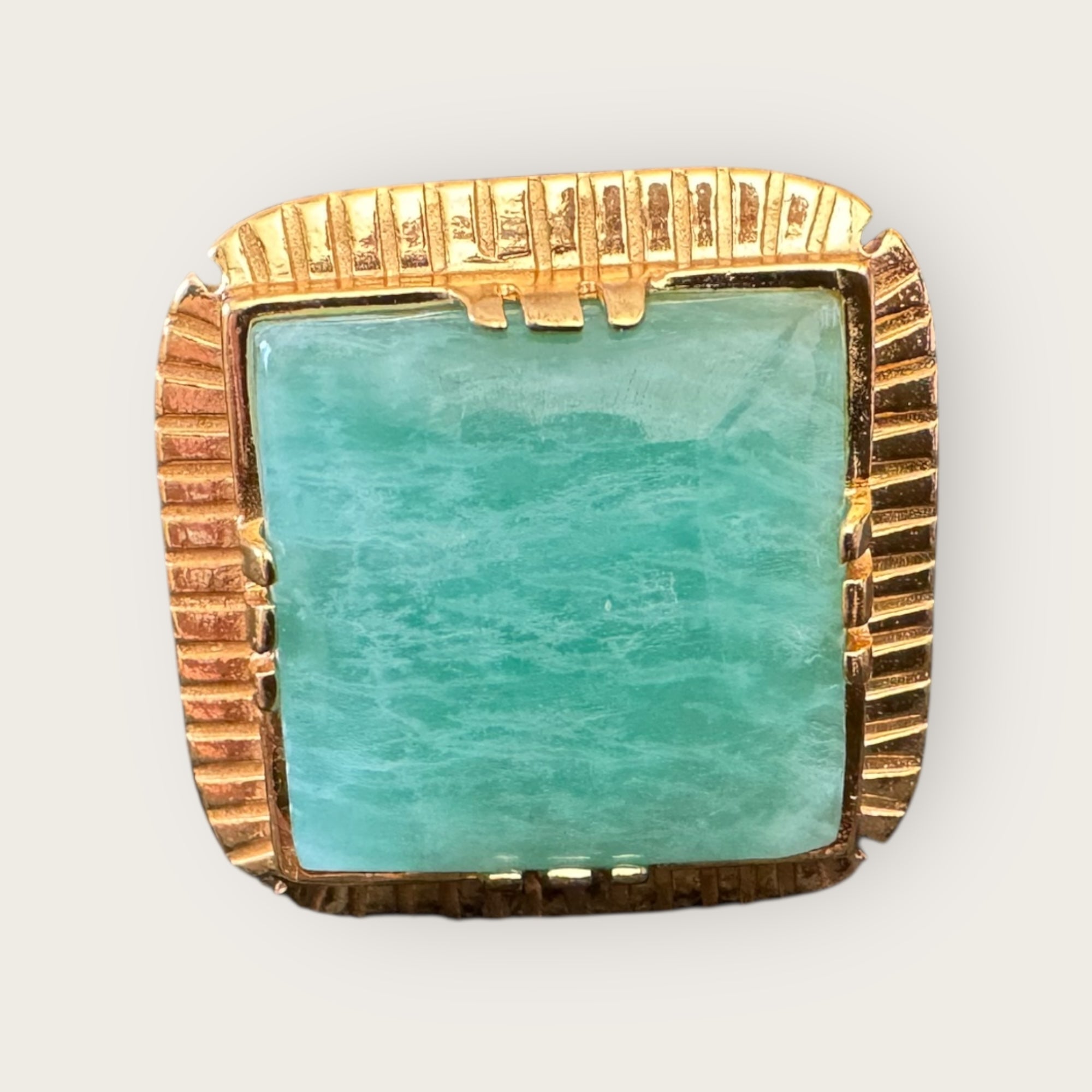 GAS BIJOUX - Bague ARTY chevalière dorée - Turquoise - Taille L