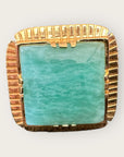 GAS BIJOUX - Bague ARTY chevalière dorée - Turquoise - Taille L