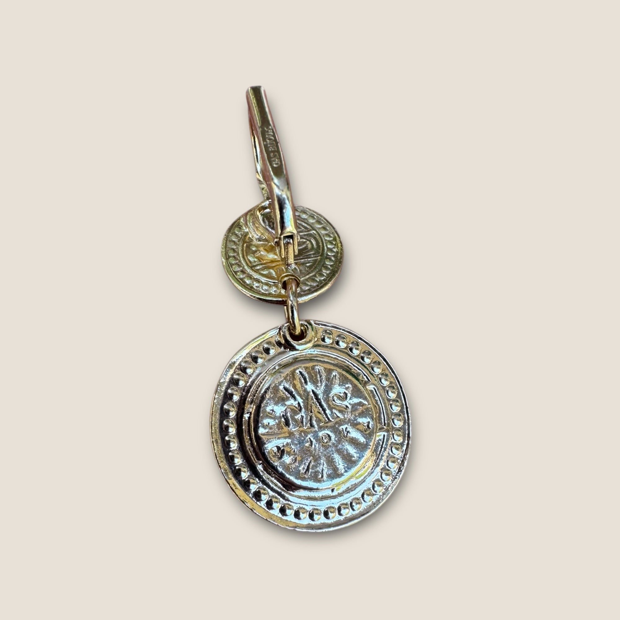 GAS BIJOUX - Boucles d'oreilles SEQUIN dorée Marron