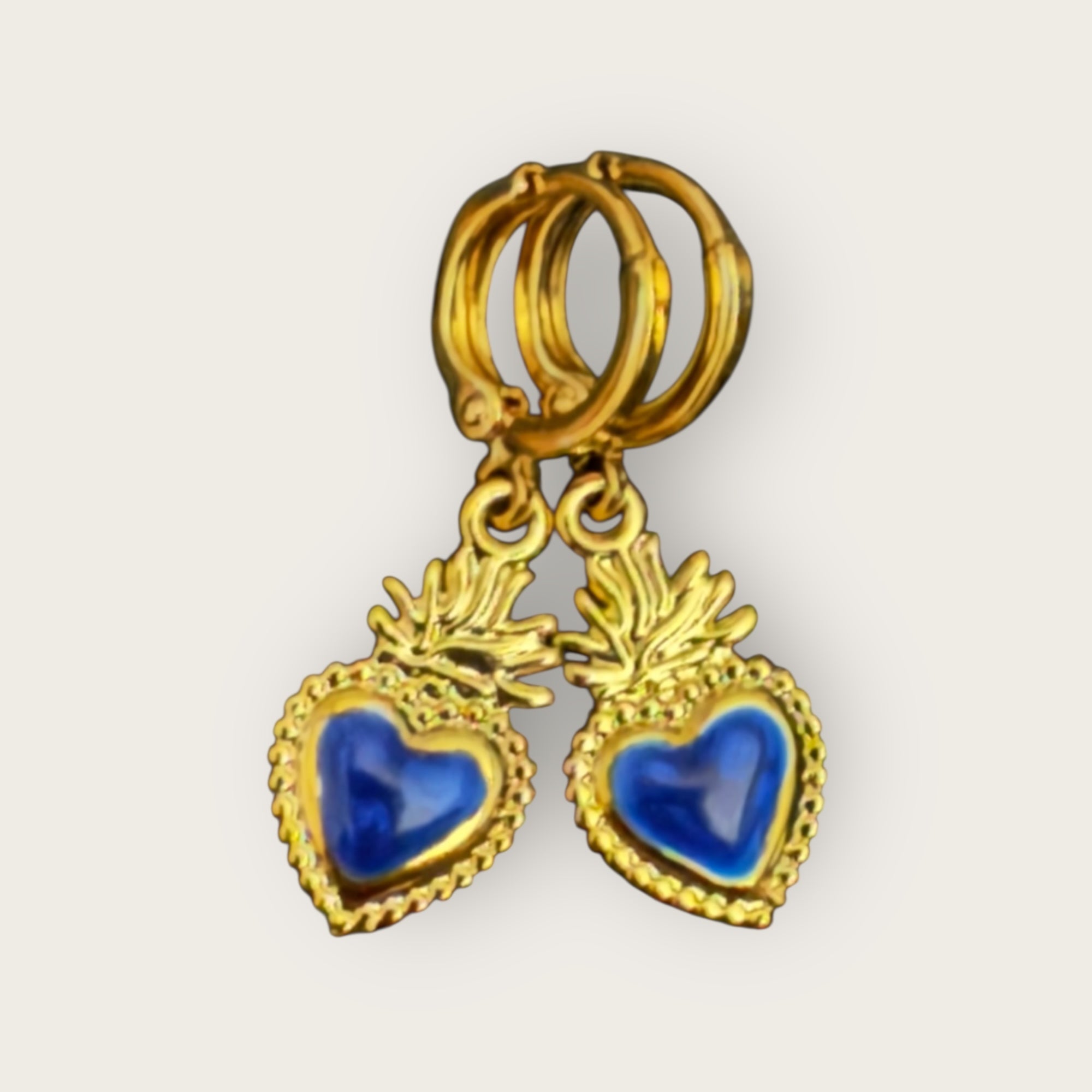 Mademoiselle OUPS - Boucles mini créoles ex voto CORPUS CRAZY - BLEUES