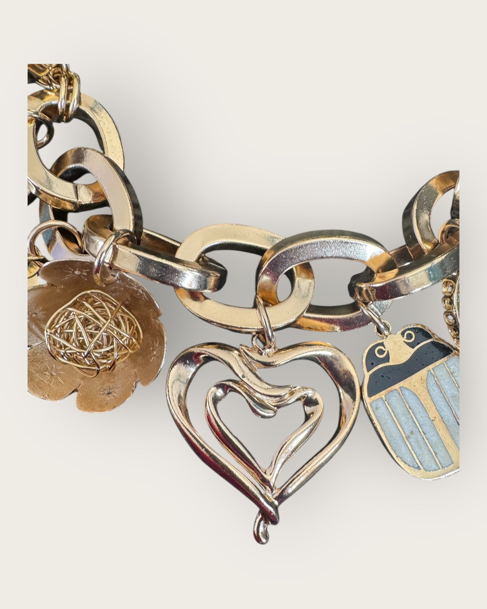 GAS BIJOUX - Collier MAILLE FADA CHARMS - PIECE RARE collaboration de Marie GAS avec l'artiste Francoise