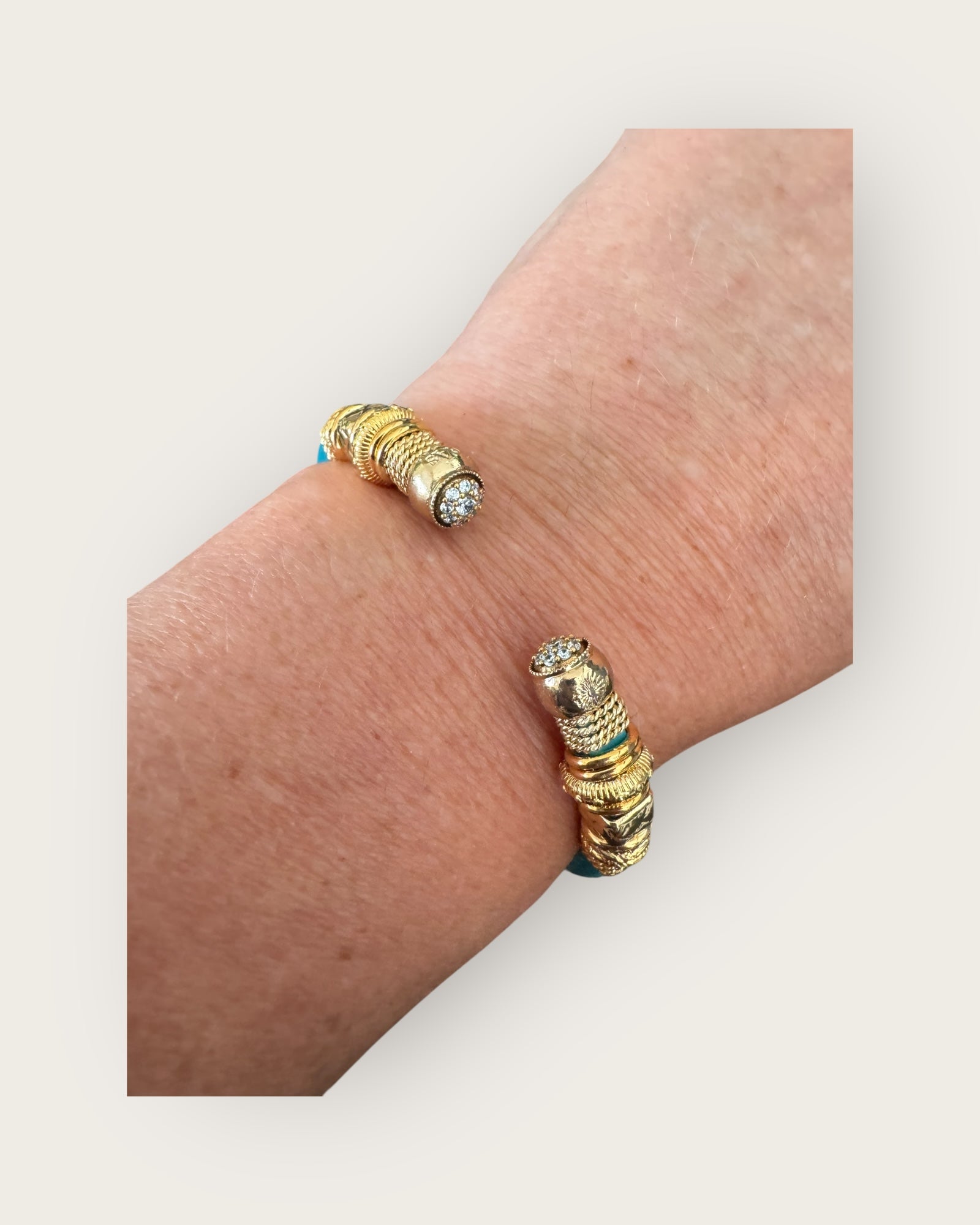 GAS BIJOUX - Bracelet SARI BIS STRASS doré à l'or fin - Taille 1