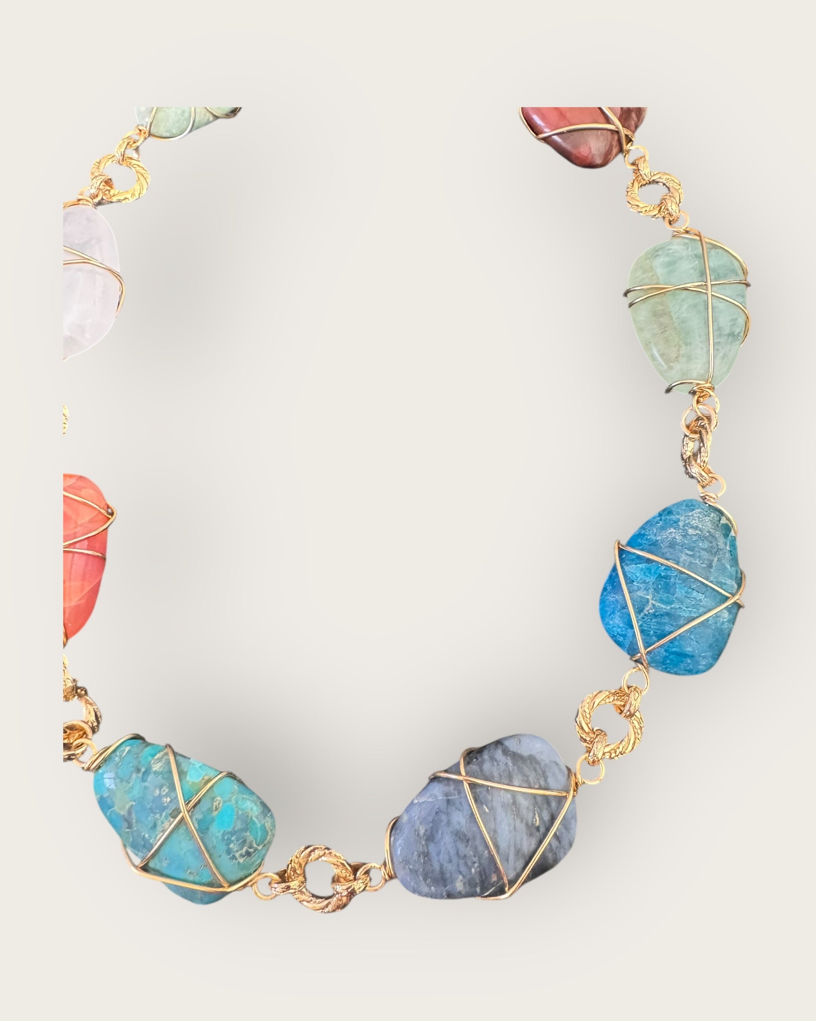 GAS BIJOUX - Collier RAINBOW multi grand modèle doré à l'or fin