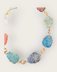 GAS BIJOUX - Collier RAINBOW multi grand modèle doré à l'or fin