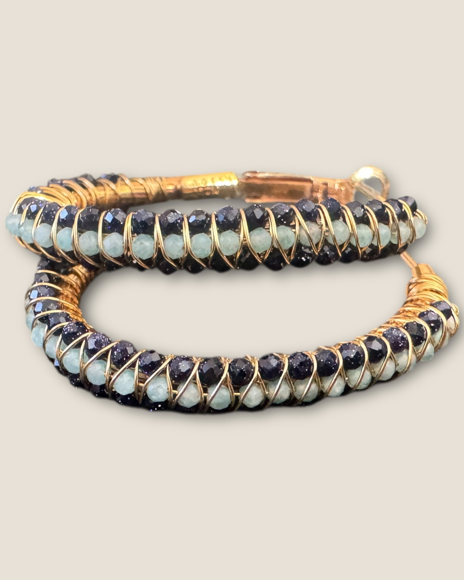 GAS BIJOUX - Boucles d'oreilles créoles LYRE grand modèle dorées à l'or fin