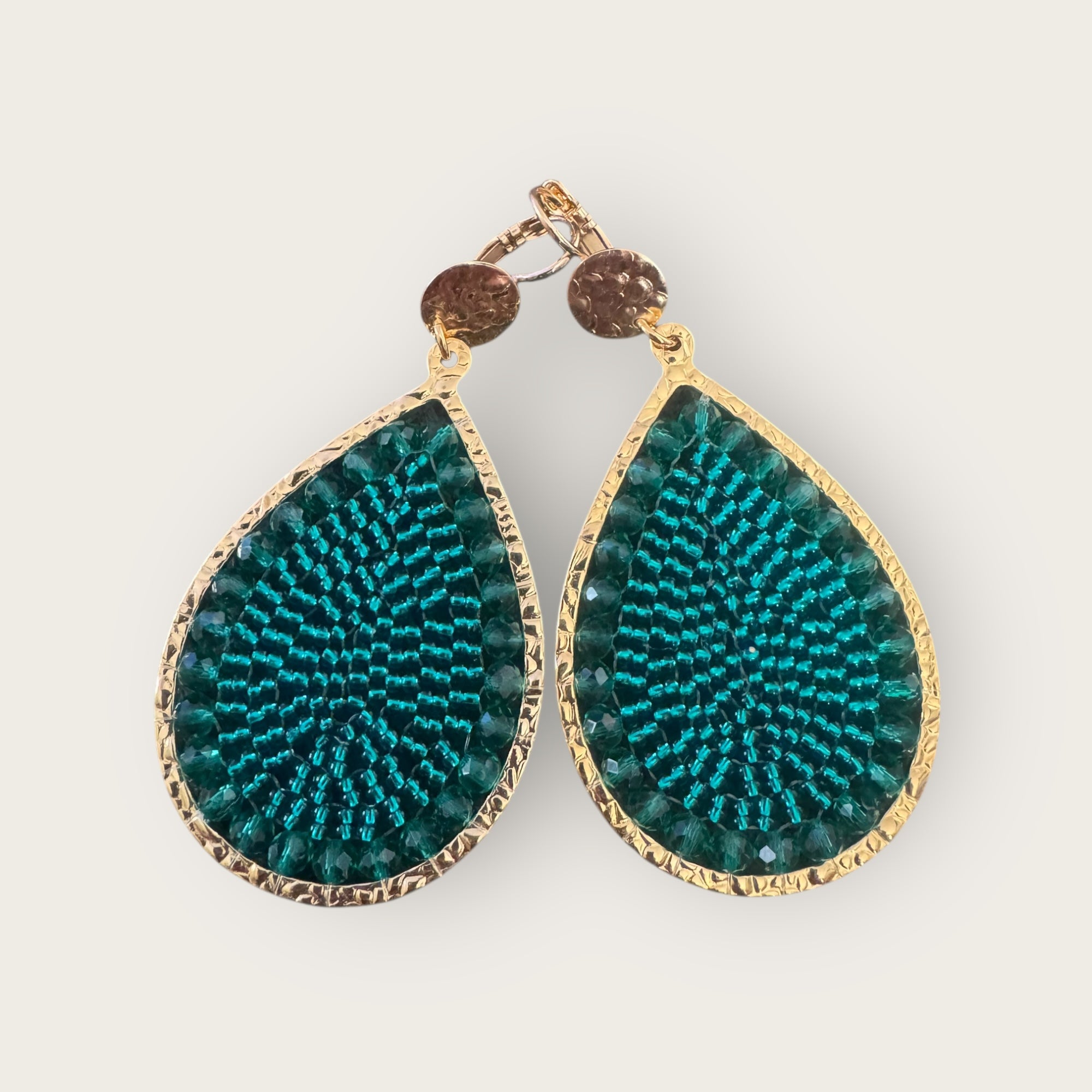 SANTIBE - Boucles d'oreilles MAXI YSE - Vert émeraude - Préciser dormeuses ou clips