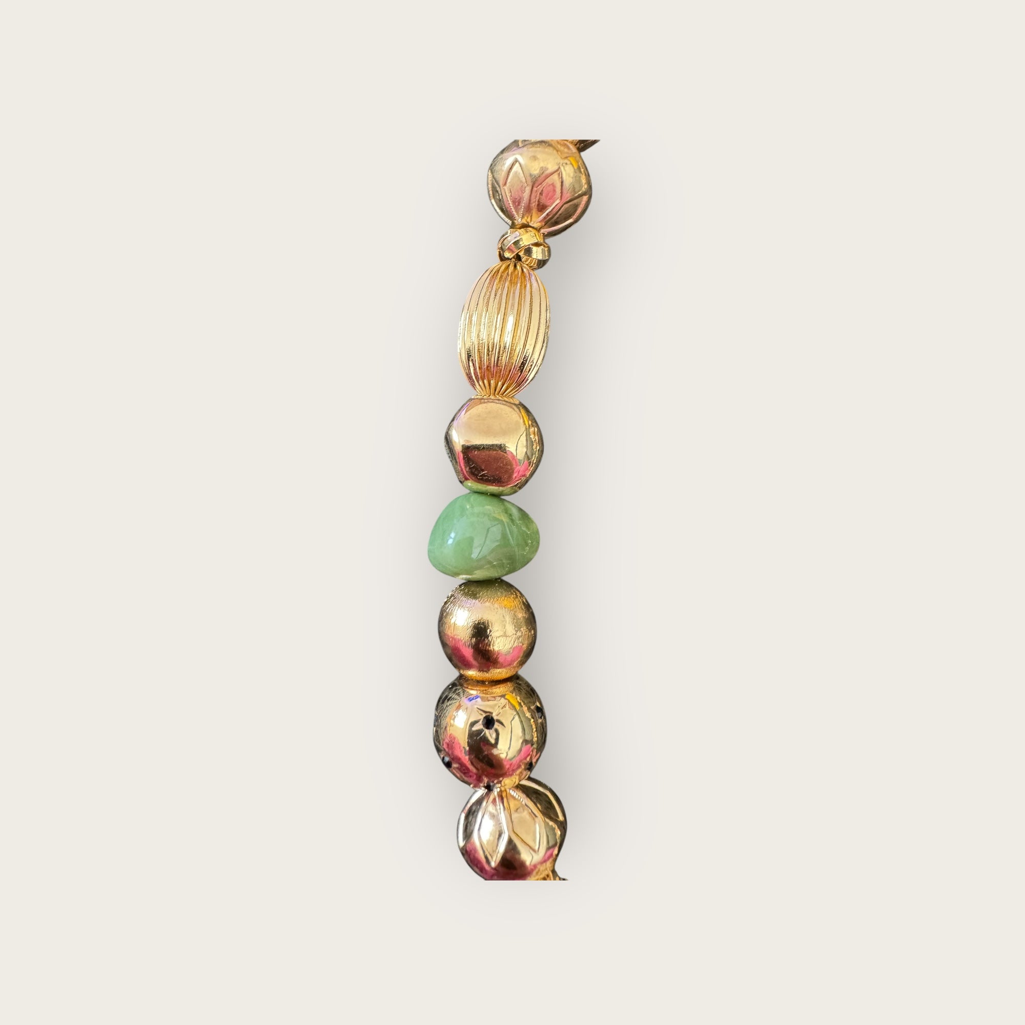 GAS BIJOUX - Collier PALAZZO doré à l’or fin - Vert