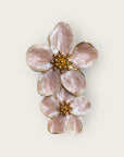 ARGELOUSE - Boucles d'oreilles HIBISCUS - Double roses nacrées