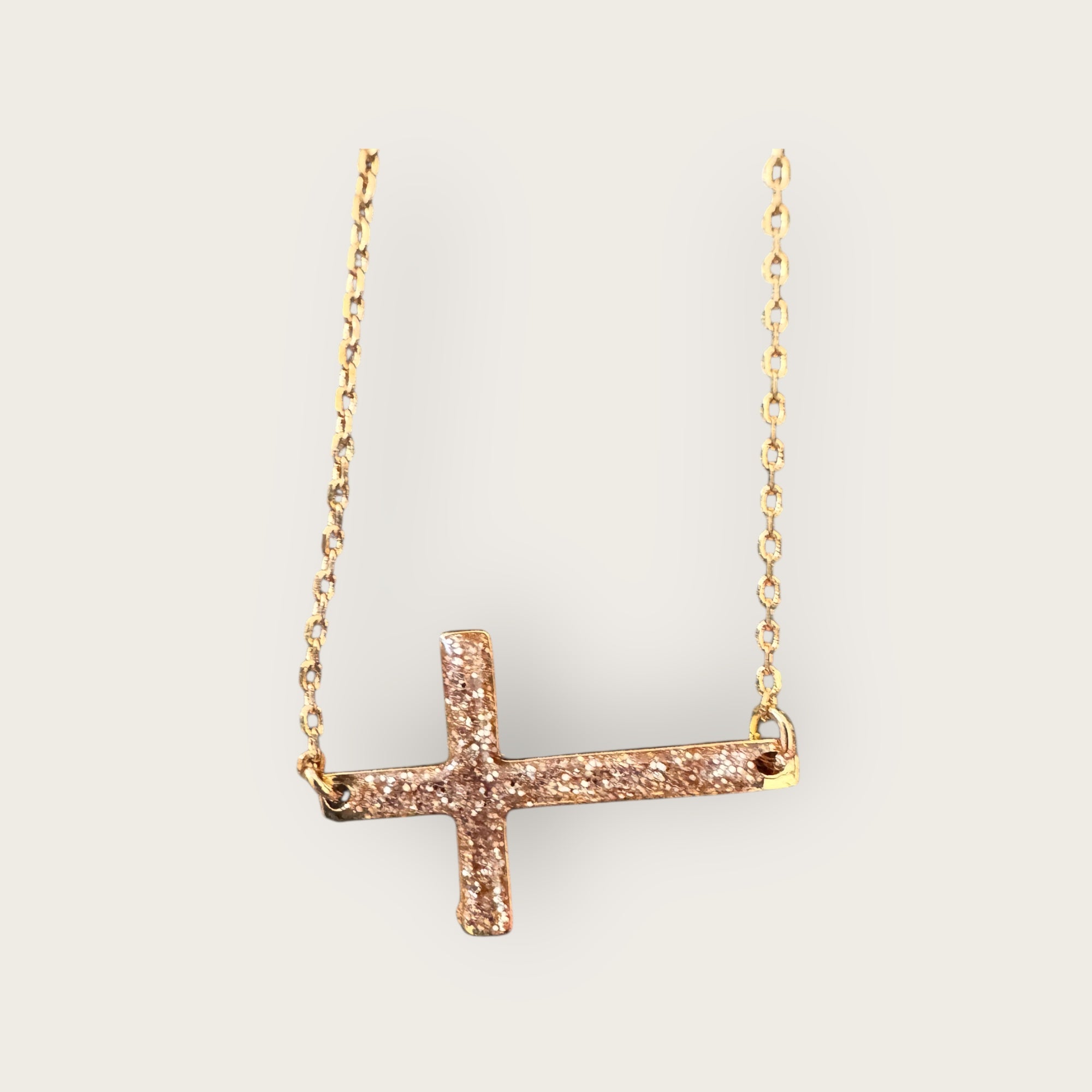 Mademoiselle OUPS - Collier CORPUS CRAZY - Grande croix émaillées horizontale - DORE