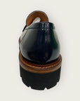 MAT 20 - Mocassins cuir vernis bleu marine