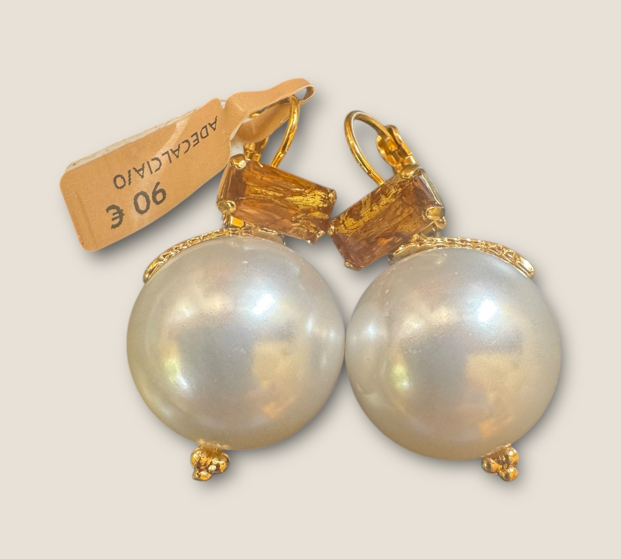 GAS BIJOUX - Boucles d'oreilles DECALCIA - Blanche et marron