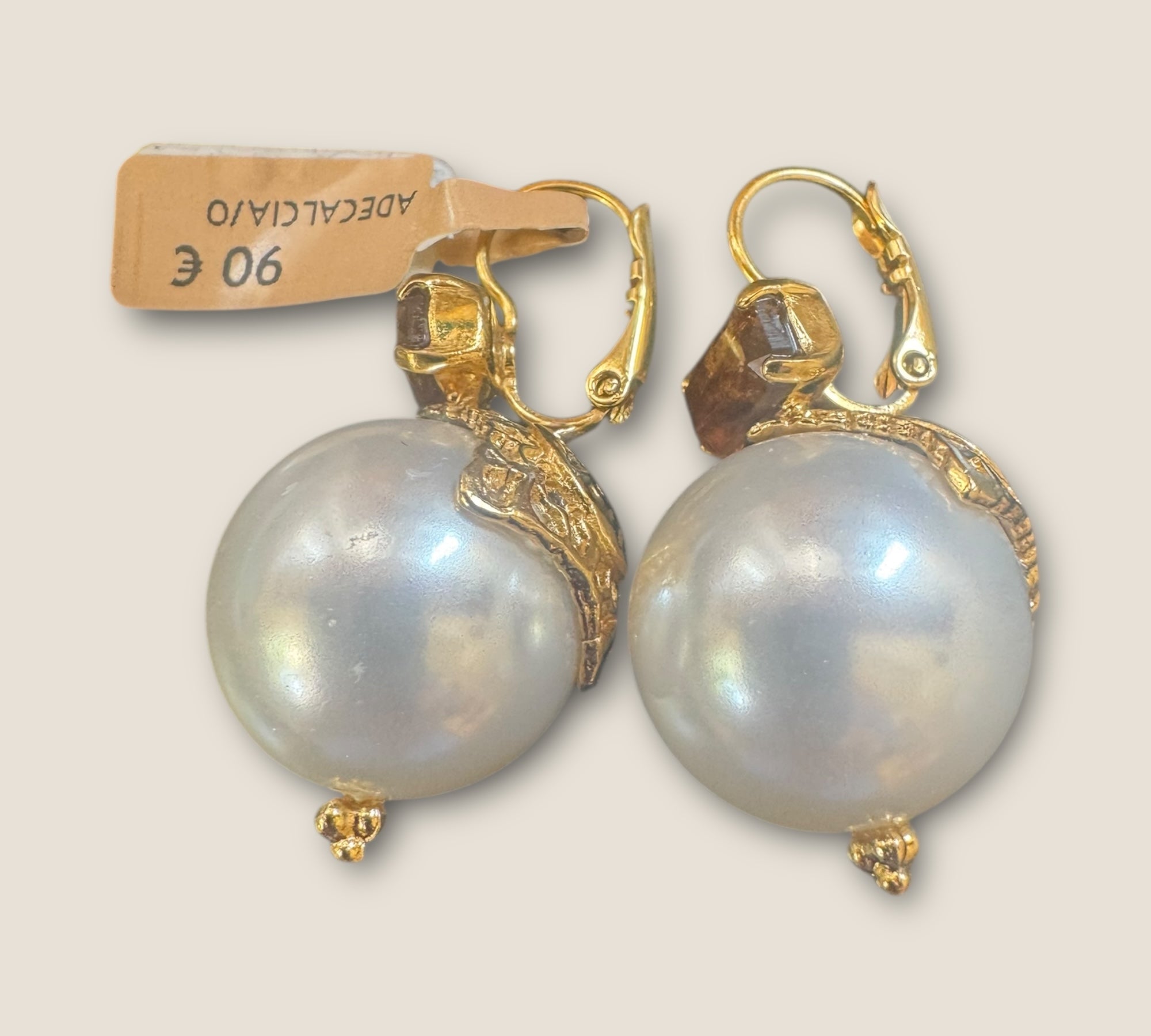 GAS BIJOUX - Boucles d'oreilles DECALCIA - Blanche et marron