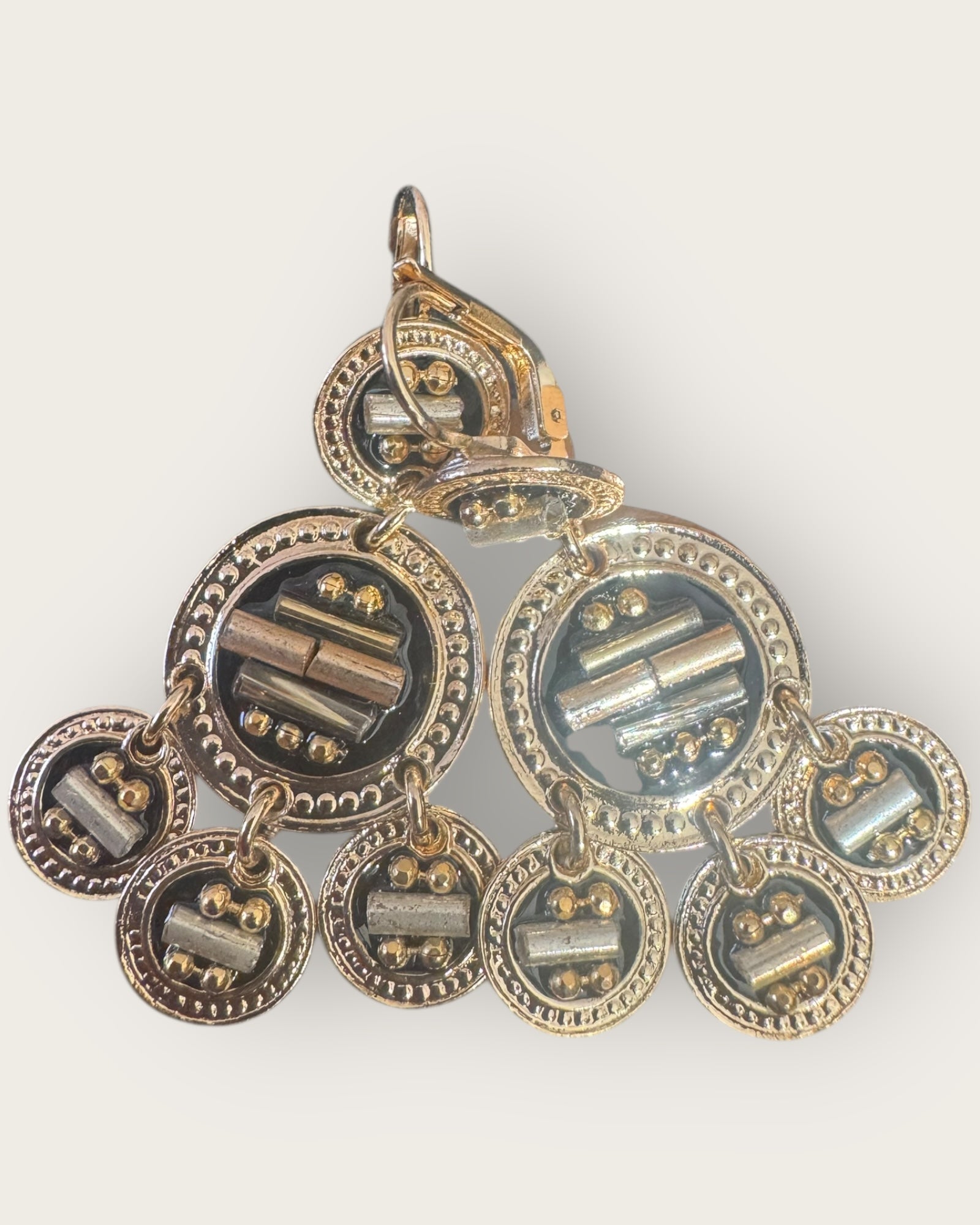 GAS BIJOUX - Boucles d'oreilles sequin dorées métal doré à l'or fin MOTIF RARE